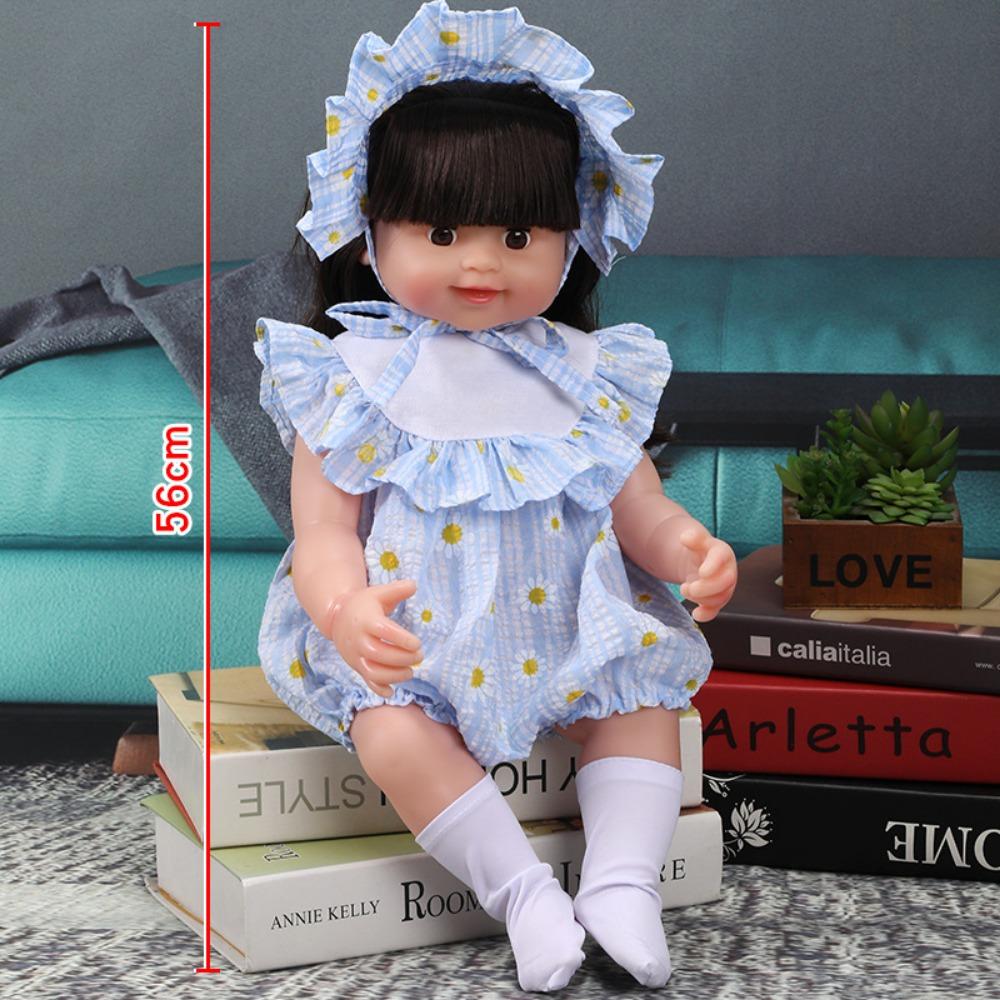 56Cm Reborn Simulation Barbie Gift Doll Baby Soft Gel Girl Toy Set Children's Doll