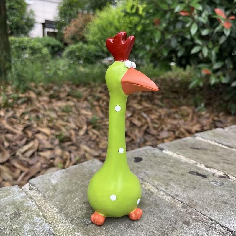 

Whimsical Polka Dot Rooster Statue Resin Animals Collectible Figurines Indoor Outdoor Garden Decor Gift Expressing Healing Joy A2