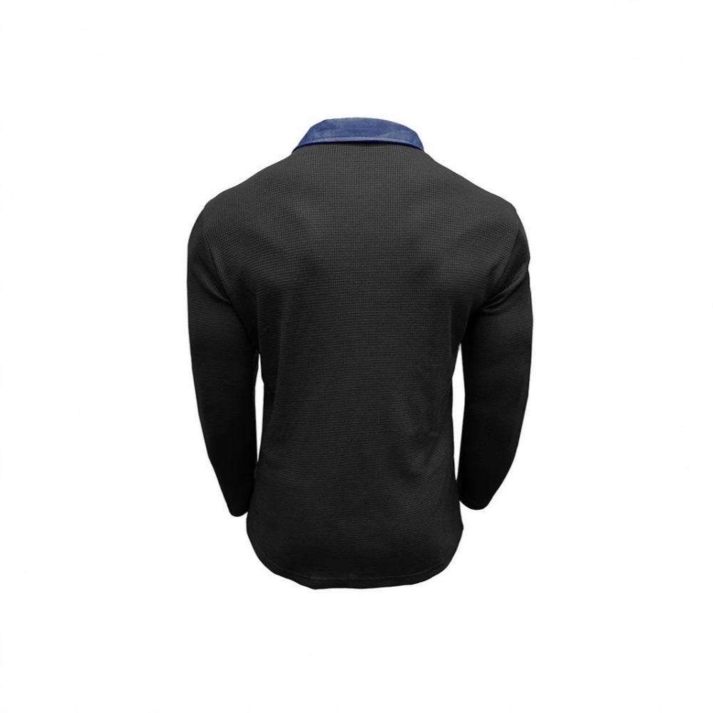 Nuova polo a maniche lunghe da uomo autunnale moda uomo maglietta con risvolto felpa top