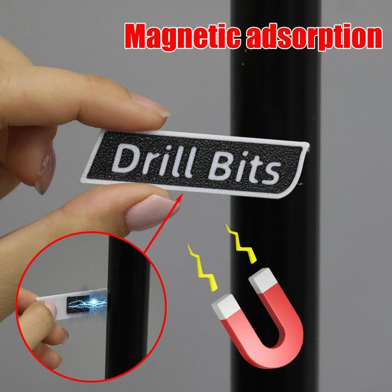 Magnetic Label for Toolbox Waterproof Car Sticker Auto Organizer Label Removable Garage Tool Identification Sticker for Workshop