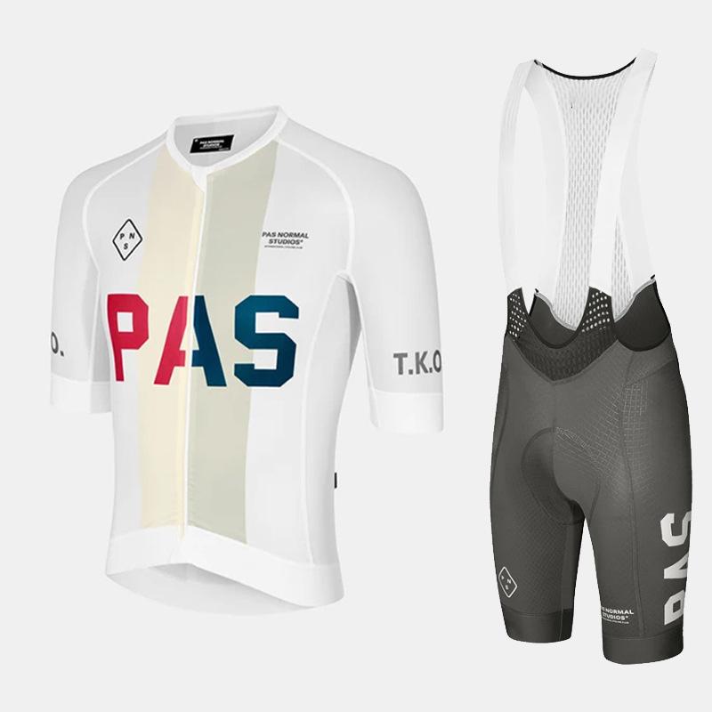 PAS New Cycling Suit Bicycle Short Sleeve Suit Road Bike Simple Elastic Breathable Strap