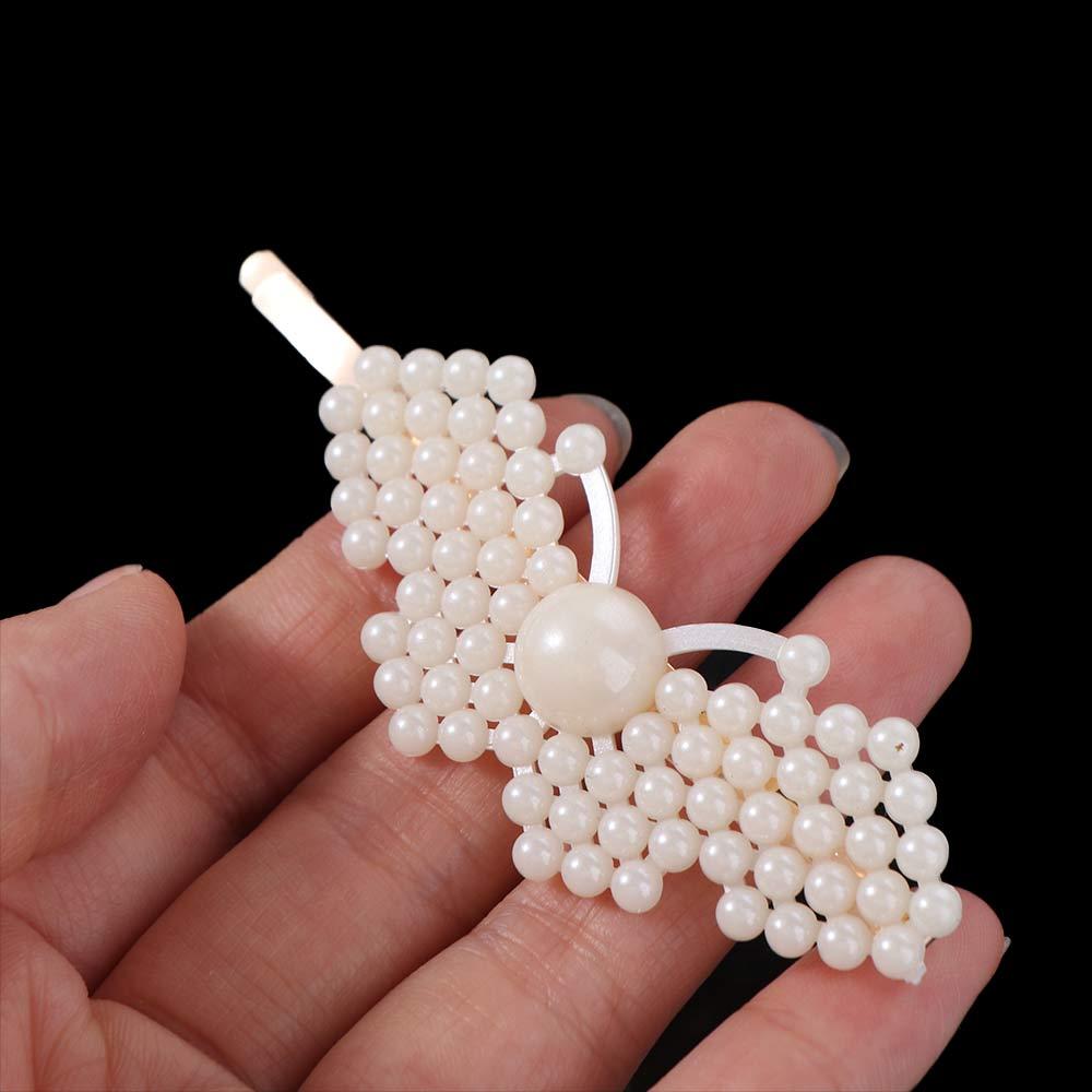 18 Stück/Set Pony-Klammern Perlen-Haarnadel-Set Geometrische Entenschnabel-Klammern Mode Zink-Zinklegierung Haarspangen Damen