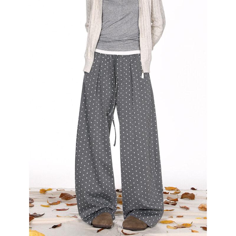 Women's Polka Dot Loose Wide-Leg Casual Pants