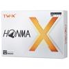 Honma TW-X Golf Balls 12 Pack White Yellow 3-Piece Soft Distance Tour Type
