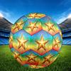 1 stk Gylden Stjerne Fejringstema Fodbold, Størrelse 5, Letvægts PVC, Udendørs Træningsfodbold, Gave j61454