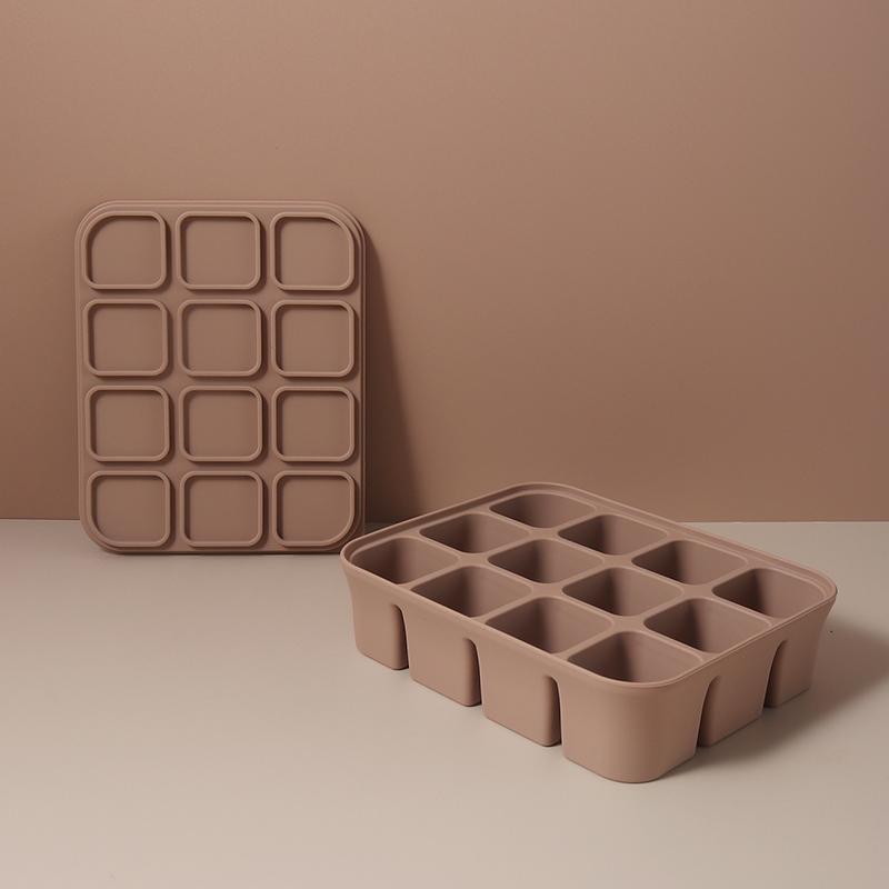 12 Vakken IJsblokjesvorm Silicone IJsblokjesbak Vierkante Bakvorm Gemakkelijk Loslaten Silicone IJsblokjesvormen Bar Keukenaccessoires