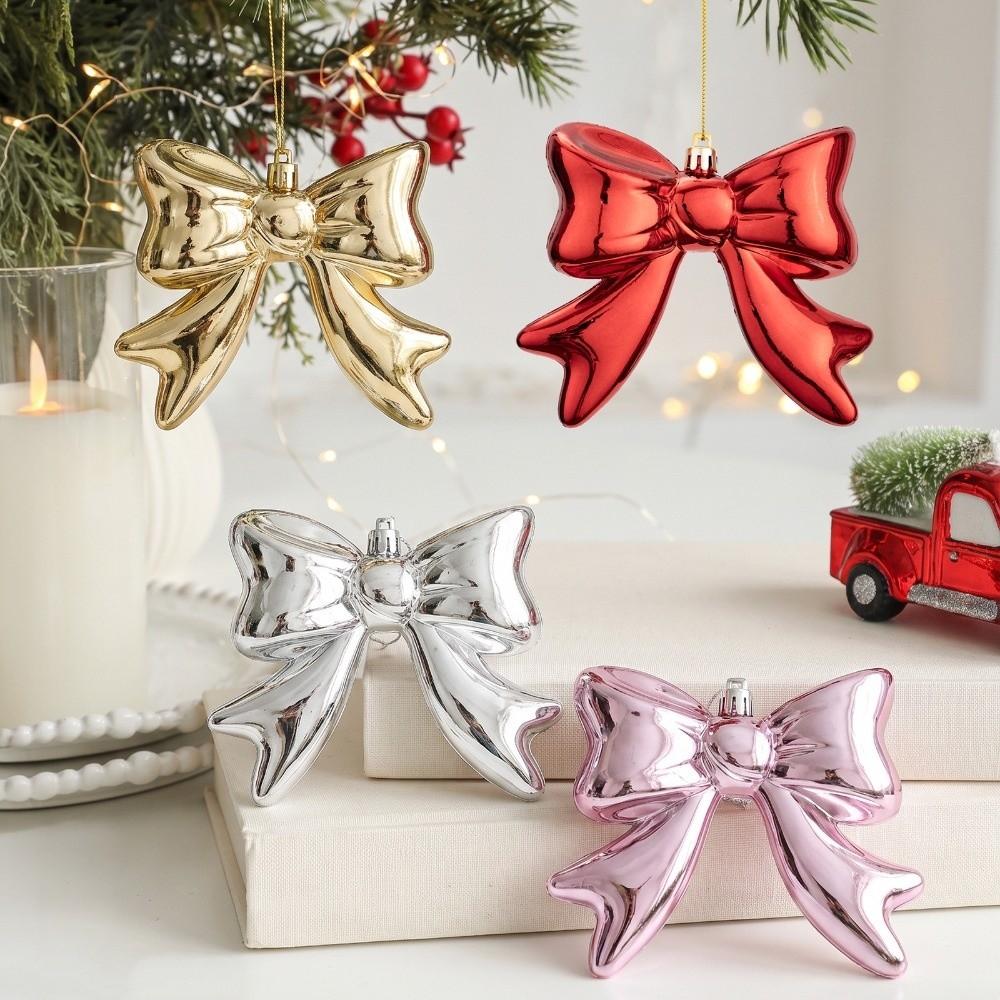 Bowknot Christmas Tree Bow Decor Plastic Home Decor Holiday Gift Bowknot Pendant Home Decoration
