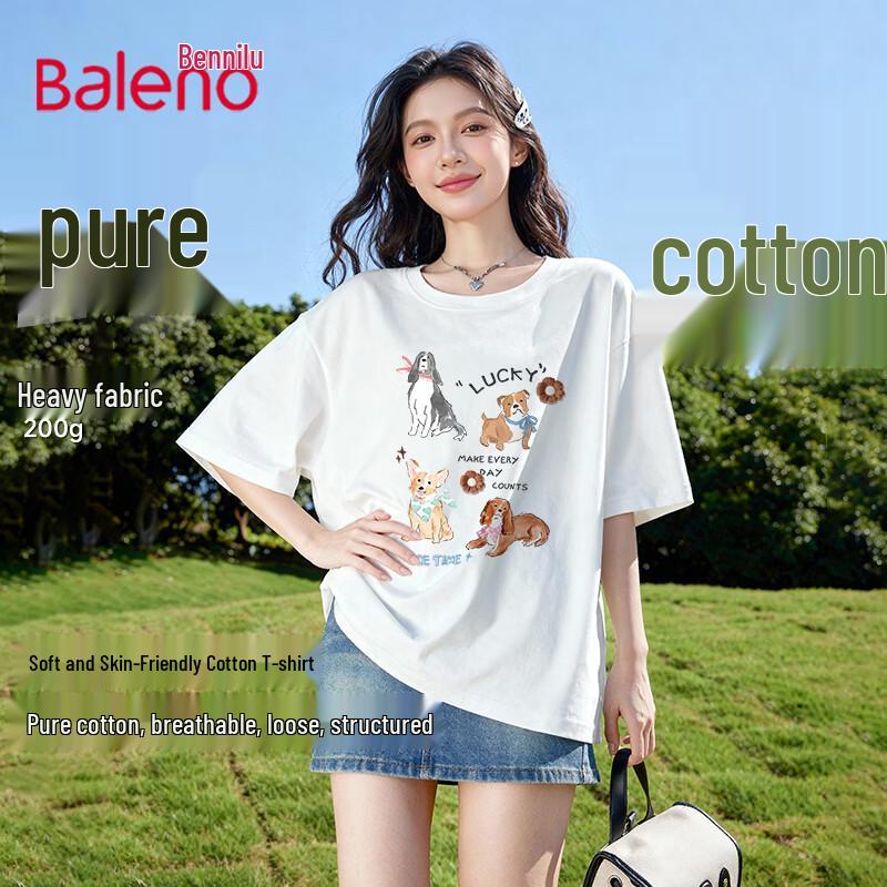Baleno Women s Cotton Cartoon Graphic T-Shirt M
