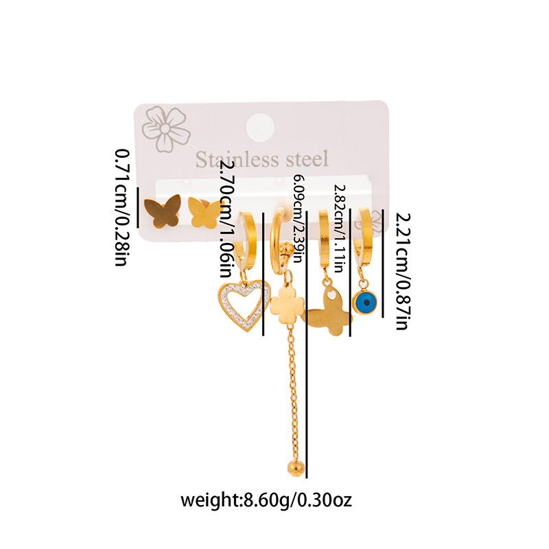 Women Bohemian Star Earrings Set 3 Pair