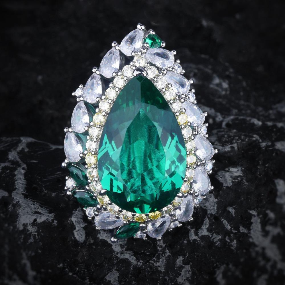 

BELLA BOX Роскошный Крупный Карат Ювелирный Набор Каплевидной Формы Изумрудно-Розовый Моганит Подходит Для Ювелирных Изделий Высокого Класса На Женских Банкетах И Вечеринках изумрудный