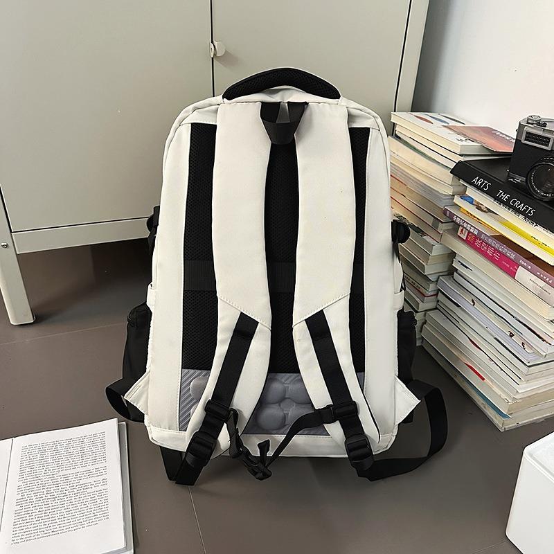 New High-value Solid Color Backpack, Couple Casual Simple and Lightweight Travel Large-capacity Backpack
