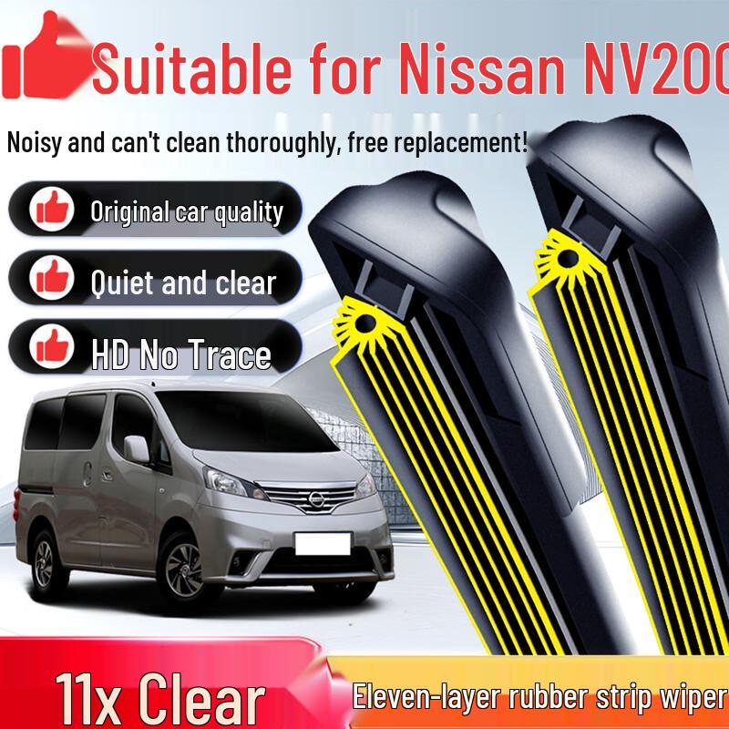 Nissan NV200 Frameless Silent Wiper Blade with Eleven-Layer Rubber Strip