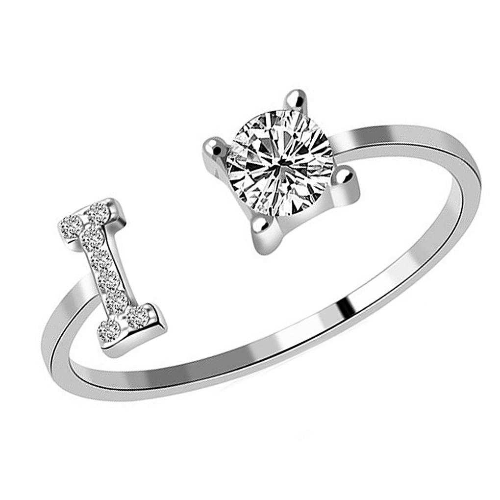 Capital Letter Open Ring Portable Engagement Rings Travelling Office Shopping Ornamental Makeup Jewelry Festival Gifts