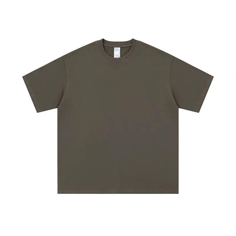 500g Combed Cotton Unisex Solid Color Short Sleeve T-Shirt