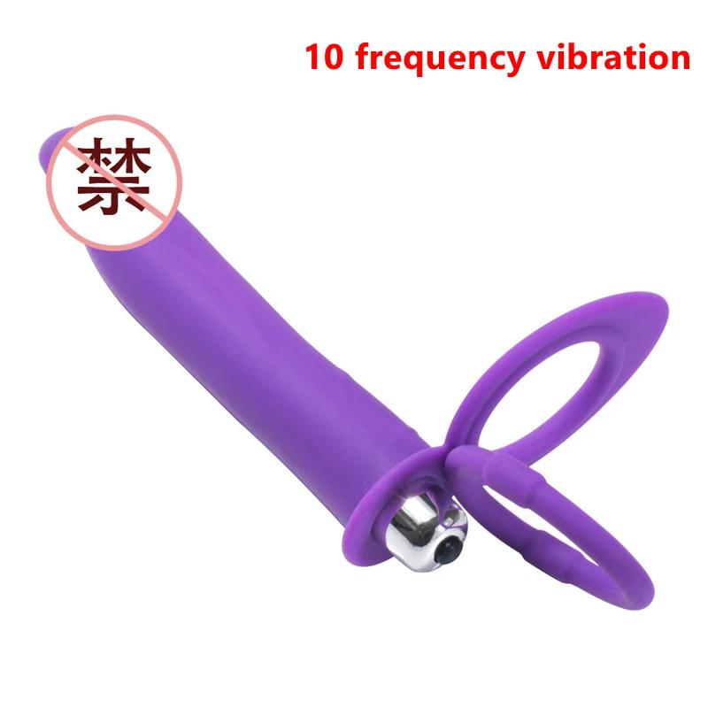 Double Penetration Dildo Vibrator Sex Toys For Couples Anal Beads Butt Plug G Spot Massager For Men Adults 18+