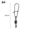10/50PCS Fishing Connector Pin Bearing Rolling Swivel Stainless Steel Snap Fishhook Lure Swivels Fishing Tackle Accessories