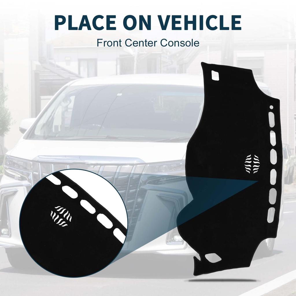 TUCKBOLD Dashboard Mat for Toyota May 2008 January Car Dashboard Protective Interior Sun Polyester Set Alphard/Vellfire (20 Series, ANH20/GGH20, -