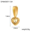 CARLIDANA Valentine's Day Gift Jewelry Shining Zircon Heart Love Charms 18K Gold Plated Titanium Steel Pendant For DIY Jewelry