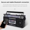 Przenośny Trzypasmowy Stary Radio Kasetowe Bluetooth Dysk Flash USB Karta SD Wielofunkcyjny Rejestrator 340*165*93mm