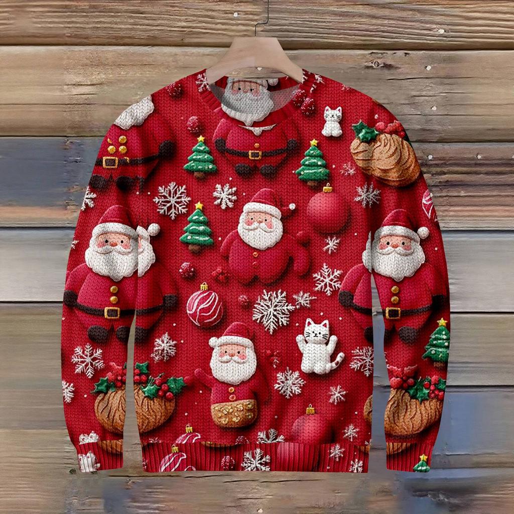 Funny Christmas Sweater For Men And Women, Holiday Pullover 2025, Novelty Crewneck Sweatshirt, Festive Gift