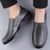 Fashion Genuine Leather Men's Shoes Comfortable and Minimalist Business Style High Quality Shoes for Successful Individuals Black Grey