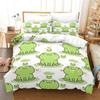 Lovely Green Frog Duvet Cover Set Baby Alpaca Bed Linen Horse Soft Bedding Set With Pillowcase For Girls Boys Gift Bedroom Decor