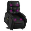 VidaXL Electric Massage Recliner, Relaxation Chair with Adjustable Backrest and Footrest, Seat of 3204679
