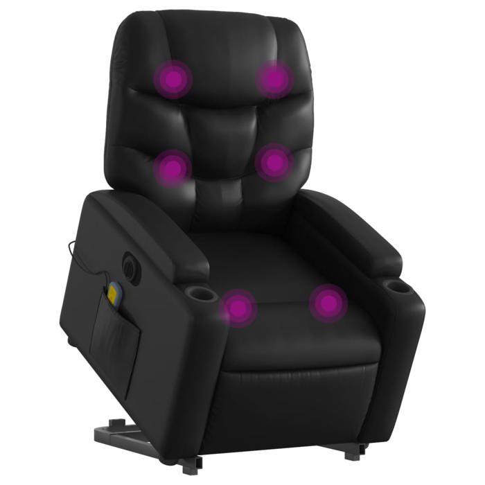 VidaXL Electric Massage Recliner, Relaxation Chair with Adjustable Backrest and Footrest, Seat of 3204679