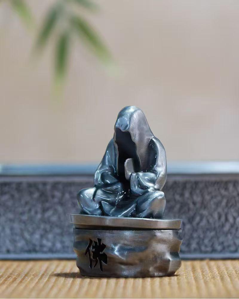 

Zen meditation without reflection or worry, Buddha incense burner, home indoor sandalwood incense burner, decorative ornament