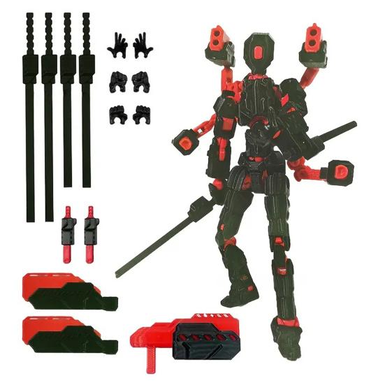 

3D-печатная фигурка с аксессуарами, шарнирная фигурка-манекен с подвижными суставами, настольный декор, собранная фигурка, подарок