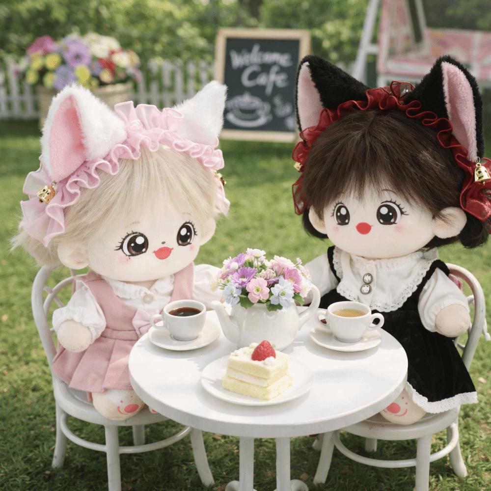 Hairband Cotton doll headwear Maid Style Cat Ears hairband Lolita Doll  Gift For Children