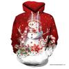 Men's Digital Print Hoodie: 2025 Autumn/Winter Snowman Theme