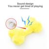 Giocattolo squeaky per animali domestici, peluche per cani, resistente ai morsi, giocattolo per cani di piccola taglia con suono incorporato, giocattolo da masticare a forma di osso, allevia la noia, compagno di animali domestici
