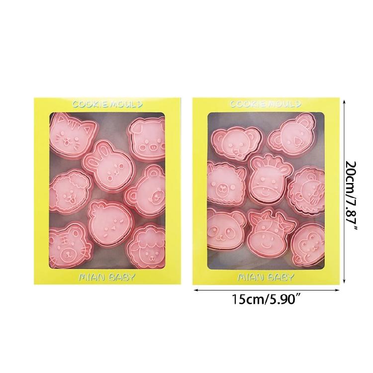 16Pcs Plastic Biscuit Molds Cookie Stamps DIY Cake Molds Kitchen Cooking Tool