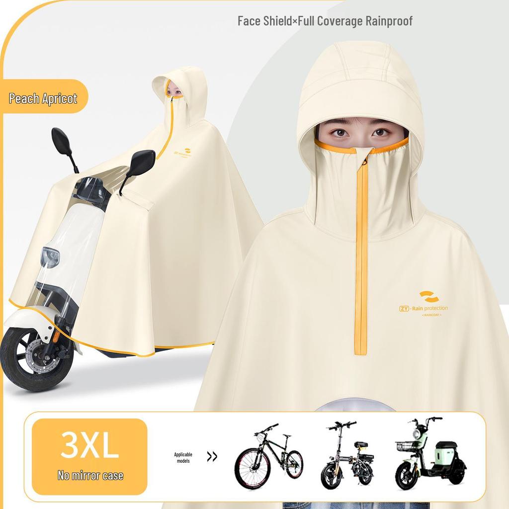 Universal Electric Vehicle Raincoat: Riot-Proof, Oxford Cloth, Unisex Poncho, Plus Size, Long Style Motorcycle Cover