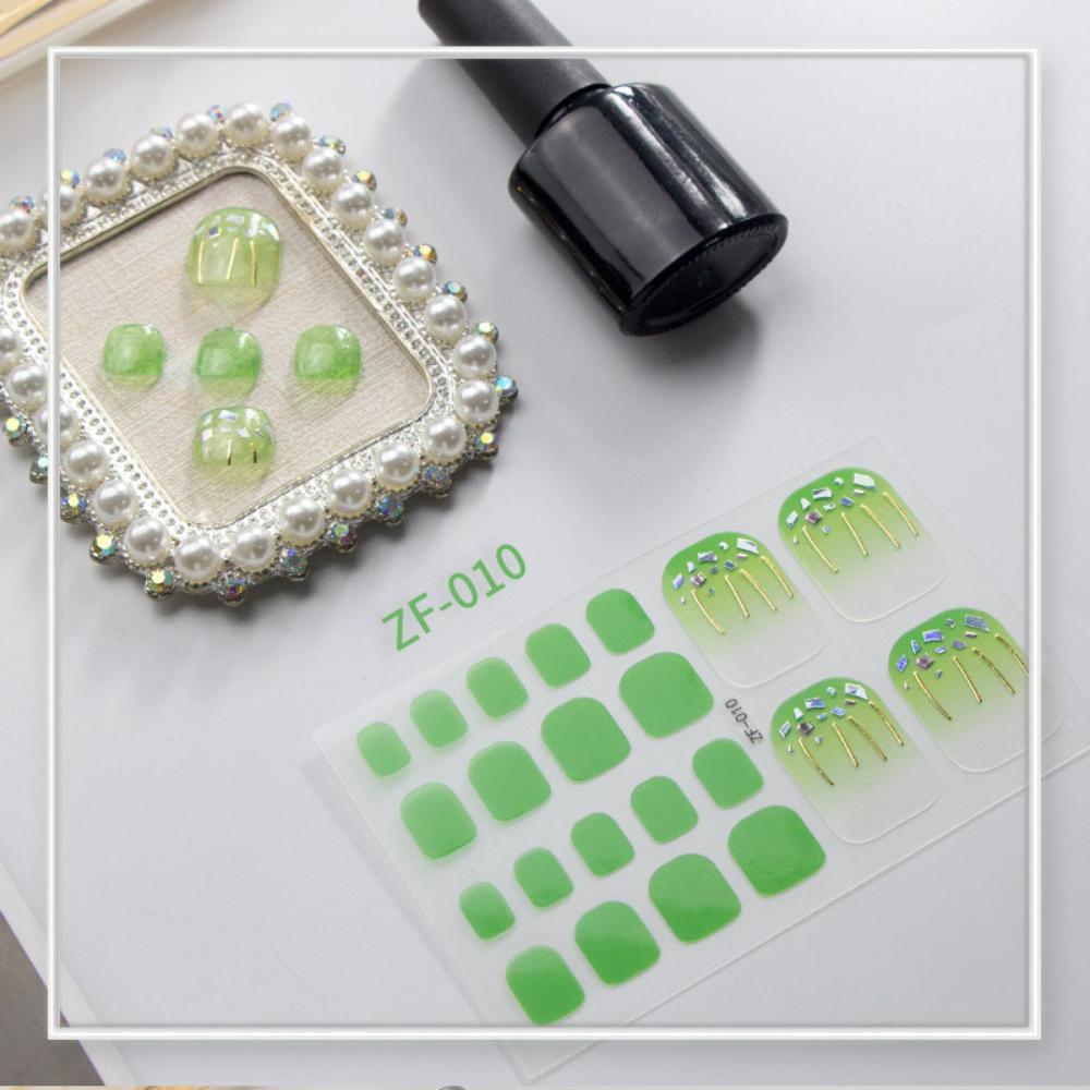 Three-dimensional Toenail Sticker 3D Imitation Drill Toenail Nail Patch Waterproof and Long-lasting Whitening Toenail Sticker Full Sticker