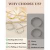 Silver Hoop Earrings for Women Hypoallergenic Sterling Silver Post Lightweight Large Mobius Hollow Tube 14k Gold Hoop Earrings Trendy 40MM 50MM 60MM
