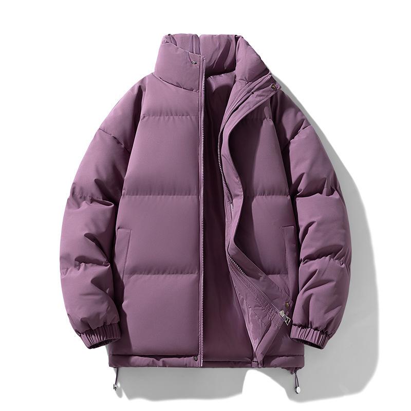 Winter Warm Jackets for Men Quilted Casual Lightweight Windproof Coat With Pockets Stand Collar Work Windbreakers Jacket Men's Thermal Cargo Jackets