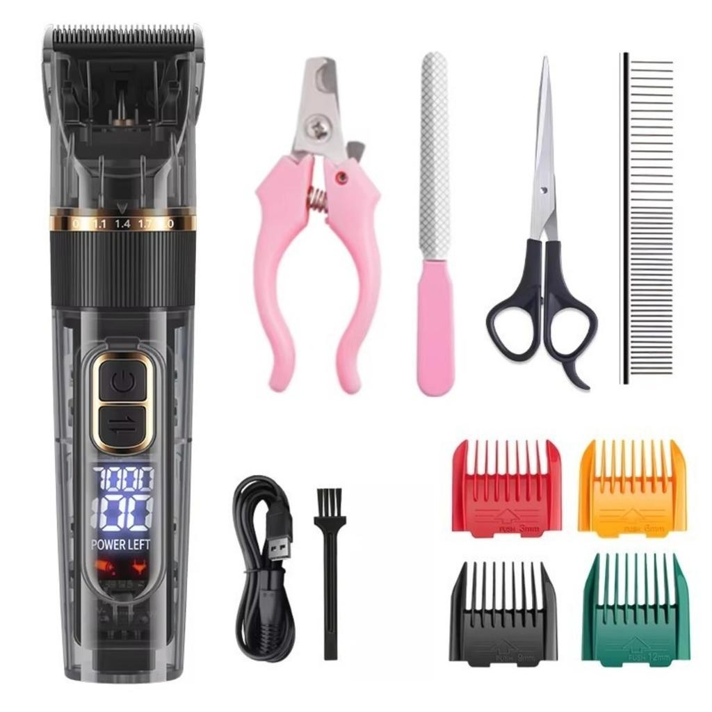 Domácí mazlíček, Elektrický strojek, Tři rychlosti, Pes, Elektrický strojek, Kočka, Holicí strojek, Zastřihovač, Sada, Stříhací strojek