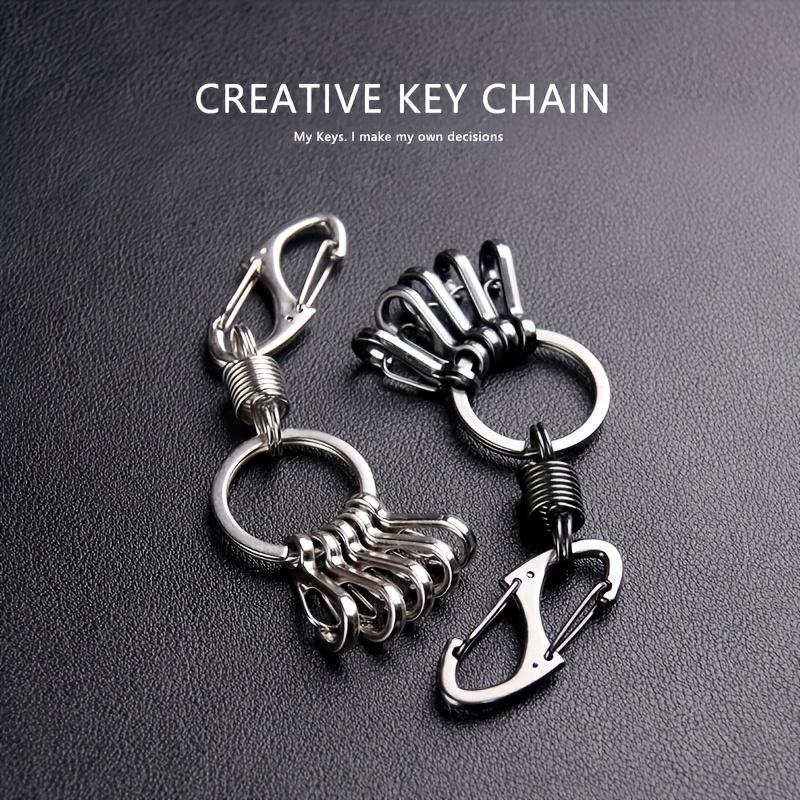 Trusty Premium Floating Keychain with 7 Hooks - Durable Anti-Loss Outdoor Gear, Suitable for Hiking and Camping