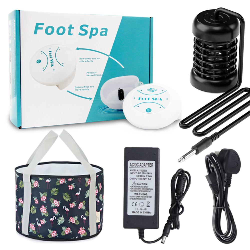 Detox Electric Foot Machine Ion Cleaning Foot Bath Hydrotherapy Massage Vibrat Care Array Relieve Stress Muscle Healthy Massager