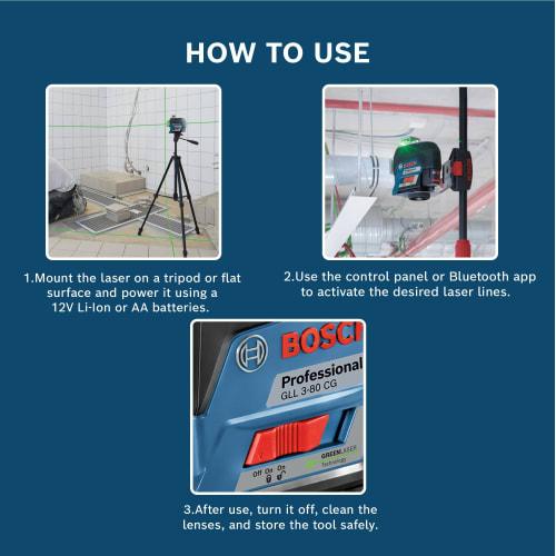 Bosch Professional Green Laser Level GLL3-80CG