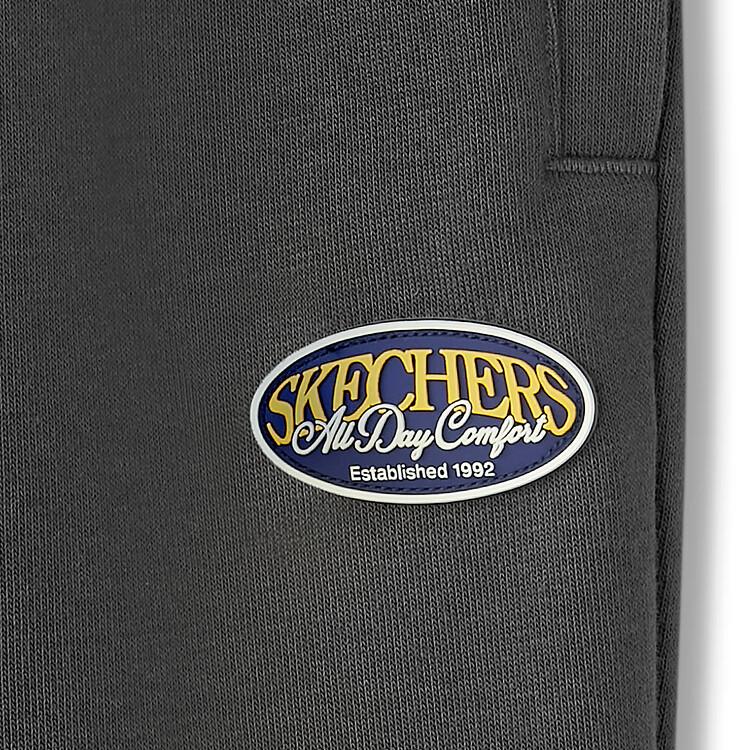 Skechers Soft And Comfortable Casual Versatile Knitted Sports Pants Men Bottoms Oyster-Black L225M084-02KY