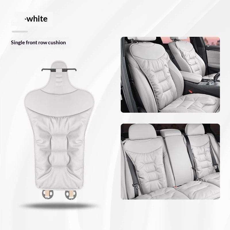 Funda de Cojín Universal Antideslizante para Asiento de Coche de Cuero Nappa Transpirable para Cintura Asiento Uso en Todas las Estaciones Accesorios para Automóvil