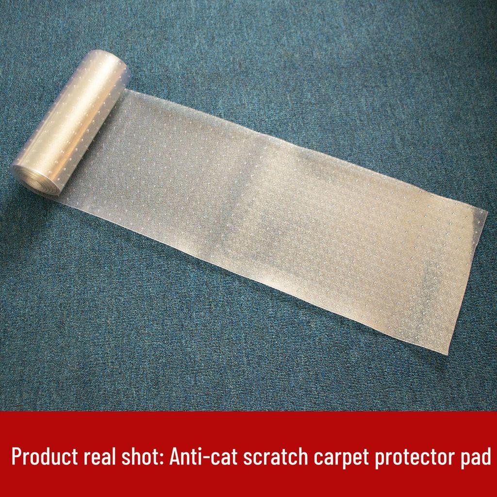 PVC Pet Scratch-Resistant Carpet Protector: Transparent Floor Mat To Prevent Cats from Scratching Doors.