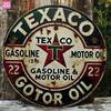 Vintage Texaco Motor Oil Metal Tin Sign 8x12 Inch Retro Wall Art for Garage Bar Kitchen Decor