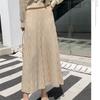 Women's Autumn and Winter Mid-length Wave Diamond Knit Half-body Skirt
