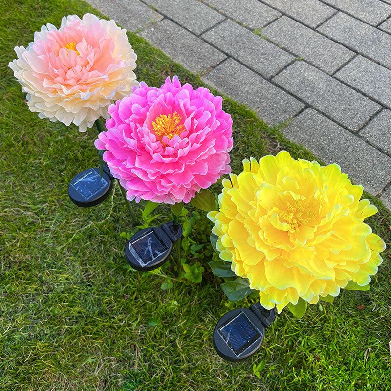 LED Solar Peony Flower Garden Light