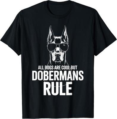 Funny Doberman Art Men Women Doberman Pinscher T-Shirt