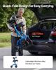 Rollator Walker with Seat for Seniors, Foldable Rolling Walker, Lightweight Aluminum Mobility Walking Aid with PU Solid Wheels, Adjustable Handle,